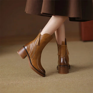 Bella Leather Ankle Boots
