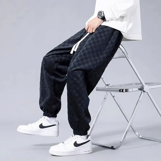 Casual Soft Checkered Joggers